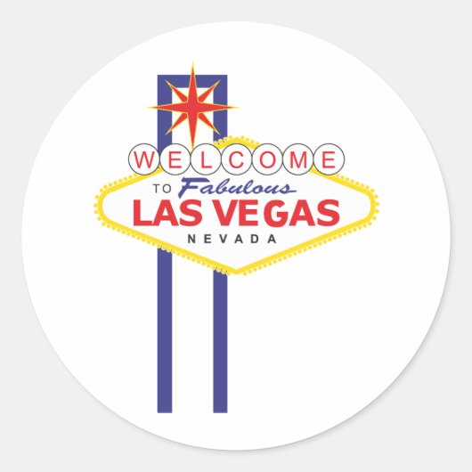 las vegas ronde sticker (Voorkant)