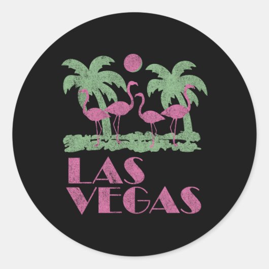 Las Vegas Ronde Sticker (Voorkant)