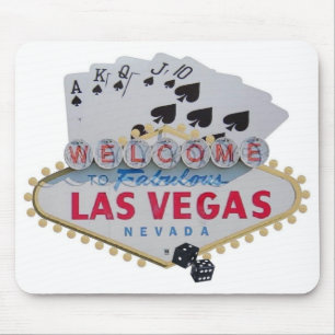 Las Vegas Royal Flush Poker Player Mousepad Muismat