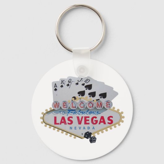 Las Vegas Royal Flush Sleutelhanger met een set do (Voorkant)