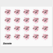 Las Vegas roze hart Ronde Sticker (Vel)