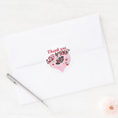 Las Vegas roze hart Ronde Sticker (Envelop)