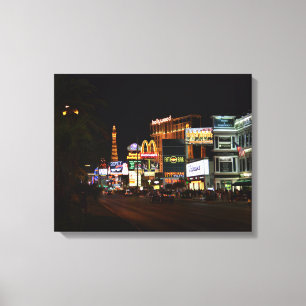Las Vegas 's nachts Canvas Afdruk