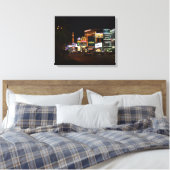Las Vegas 's nachts Canvas Afdruk (Insitu (Slaapkamer))