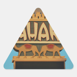 Las Vegas Sahara Casino Landmark Architecture Driehoek Sticker