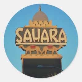 Las Vegas Sahara Casino Landmark Architecture Ronde Sticker