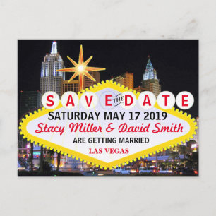 Las Vegas Save the Date Aankondigingskaart