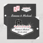 Las Vegas Save the Date Bagage Label (Voorkant / Achterkant)