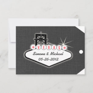 Las Vegas Save the Date Bagage Label