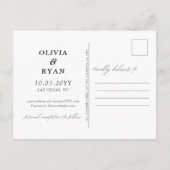 Las Vegas Save the Date Briefkaart Elegante bruilo (Achterkant)