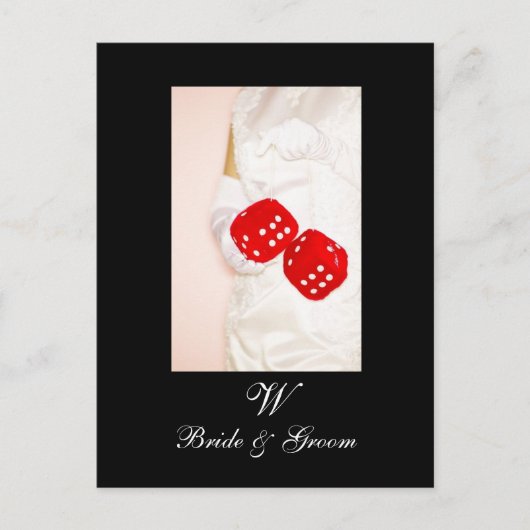 Las Vegas Save the Date Briefkaarten Monogrammen (Voorkant)