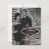 Las Vegas Save-the-Date Custom Briefkaart (Voorkant)