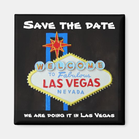 Las Vegas Save the Date Magneet (Voorkant)
