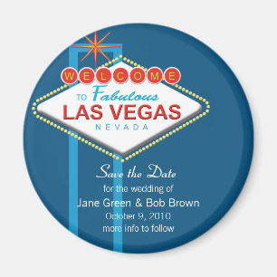 Las Vegas Save the Date Magnet Magneet