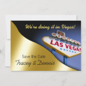 Las Vegas Save the Date Trouw Uitnodiging (Voorkant)