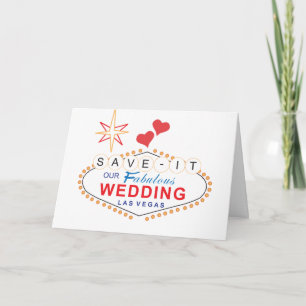Las Vegas Save the Date Wedding Cards Aankondiging