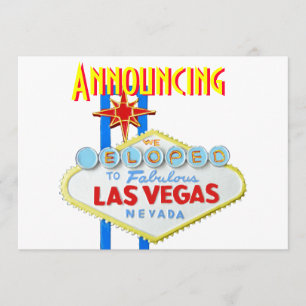 Las Vegas s'est enfui pour se marier faire-part de