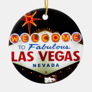 Las Vegas Sign bij Night Ornament