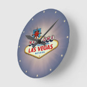 Las Vegas Sign Clock Ronde Klok (Hoek)
