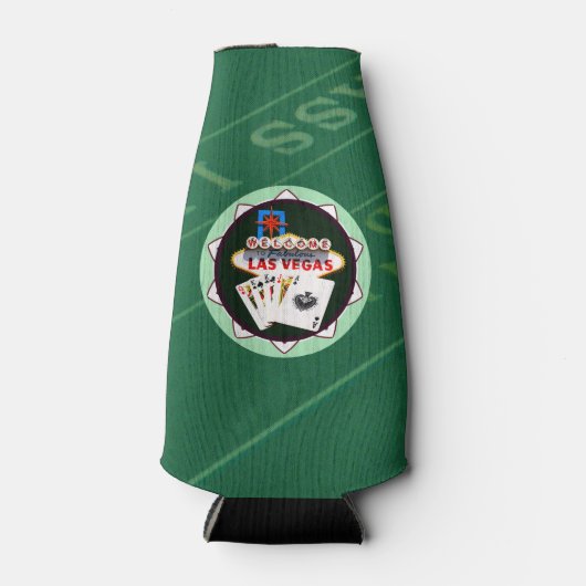 Las Vegas Sign. en twee Kings Poker Chip Flesjeskoeler (Voorkant)