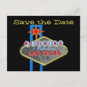 Las Vegas Sign Save the Date Aankondigingskaart