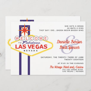 Las Vegas Sign Wedding Kaart