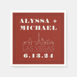Las Vegas Skyline Casino Wedding Servet