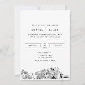 Las Vegas Skyline Faire-part de mariage avec photo (Devant)