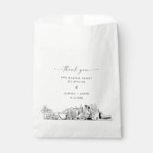 Las Vegas Skyline Mariage Merci Favoriser les sacs (Devant)