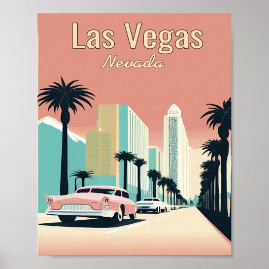 Las Vegas Skyline Minimalist Art Poster (Voorkant)