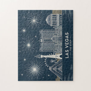 Las Vegas Skyline Minimalist Line Art Cityscape Legpuzzel