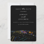 Las Vegas Skyline plat Enregistrer la carte Date<br><div class="desc">Dites à vos amis et à votre famille d'enregistrer la date pour votre mariage Vegas.</div>