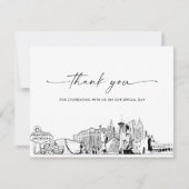 Las Vegas skyline trouwfoto dank u kaart (Voorkant)