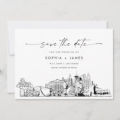 Las Vegas Skyline Wedding Enregistrer la carte Dat (Devant)