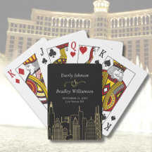 Las Vegas Skyline Zwart Goud Wit Casino