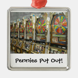 Las Vegas Slots/Pennies Metalen Ornament