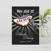 Las Vegas Starburst Weddenschap Reception Silver B Kaart (Staand voorkant)