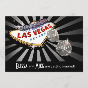 Las Vegas Starburst Wedding Silver Black Kaart