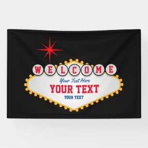 Las Vegas stijl Welkom bij uw tekst Spandoek