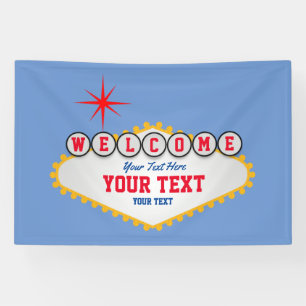 Las Vegas stijl Welkom in jouw tekst Spandoek