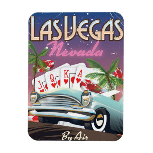 Las Vegas stijlvakantie-poster Magneet