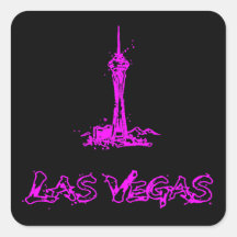 Las Vegas Stratosphere Neon Roze Sticker