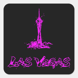 Las Vegas Stratosphere Neon Roze Sticker