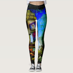 Las Vegas Street Scene Leggings