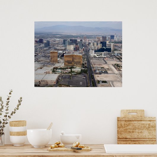 Las Vegas Strip Aerial Uitzicht 2009 Poster (Keuken)