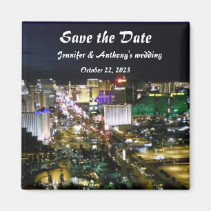 Las Vegas Strip Foto Wedding Date Plans Magneet