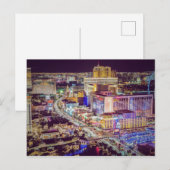 Las Vegas strip gestileerd Briefkaart (Voorkant / Achterkant)