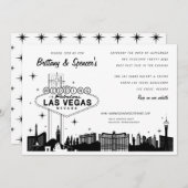 Las Vegas Strip | Las Vegas Faire-part de mariage (Devant / Derrière)