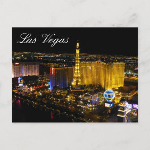 Las Vegas Strip Nachtverlichting Briefkaart