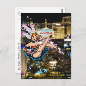 Las Vegas Strip, Showgirl en Welkomstteken Briefkaart (Voorkant / Achterkant)